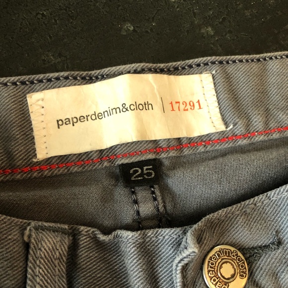 Paper Denim & Cloth Grey EUC Zippered Jeans 25 - Picture 4 of 12